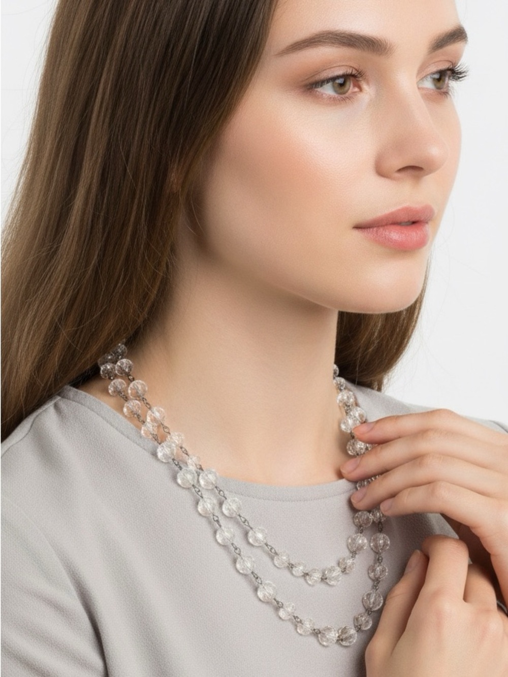 Silpada Silver Double-Strand Necklace 34”